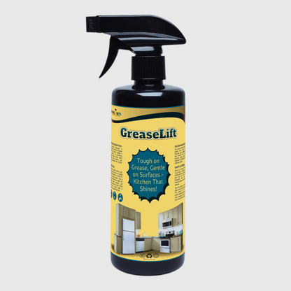 GreaseLift eco-friendly kitchen cleaner. Effectively removes grease and grime from stoves, grills, and other kitchen surfaces